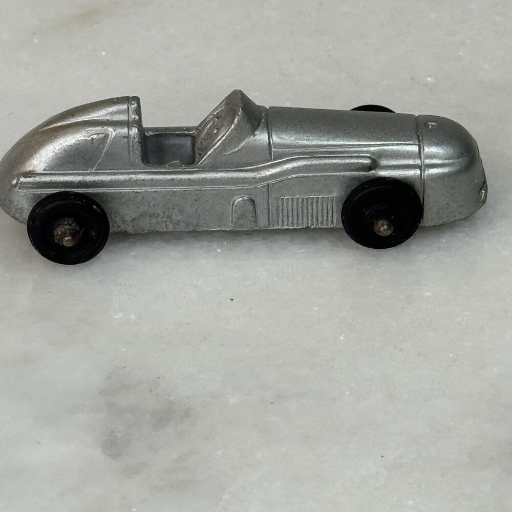 VINTAGE MIDGETOY 3" INDY RACER #7 RACE CAR SILVER ROCKFORD - Picture 5 of 10
